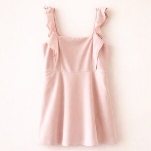 BCBG Paris Ruffle Strap A-Line Mini Dress Blush Pink XL